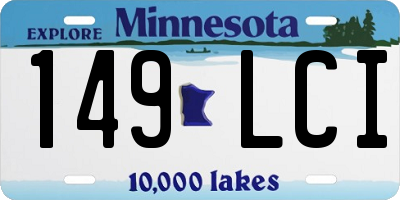 MN license plate 149LCI