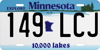 MN license plate 149LCJ
