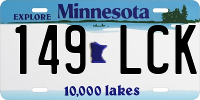 MN license plate 149LCK