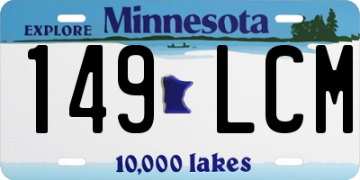 MN license plate 149LCM