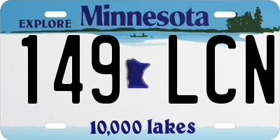 MN license plate 149LCN