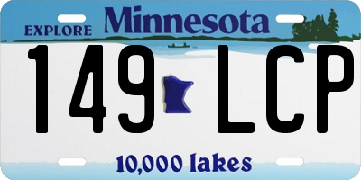 MN license plate 149LCP
