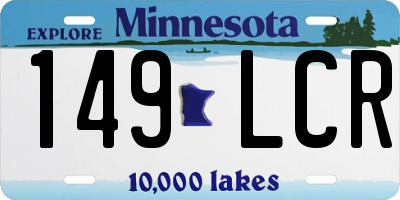 MN license plate 149LCR