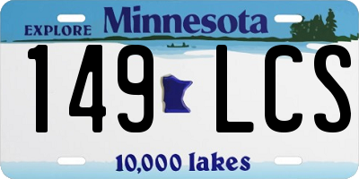 MN license plate 149LCS