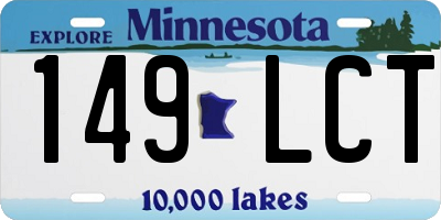 MN license plate 149LCT