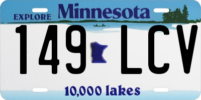 MN license plate 149LCV