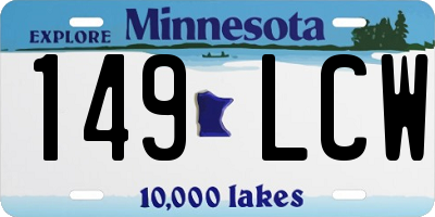 MN license plate 149LCW