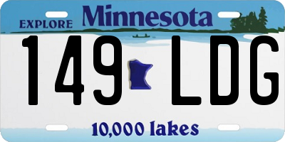 MN license plate 149LDG