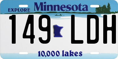 MN license plate 149LDH