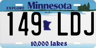 MN license plate 149LDJ