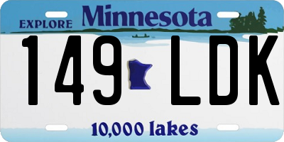MN license plate 149LDK