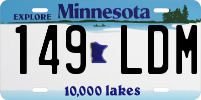 MN license plate 149LDM
