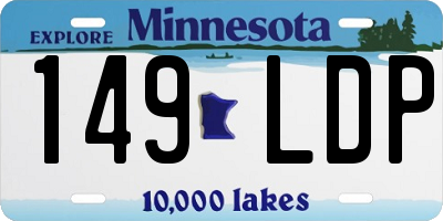 MN license plate 149LDP