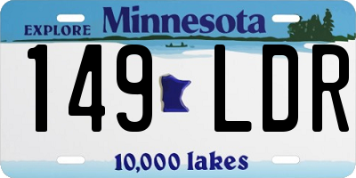 MN license plate 149LDR