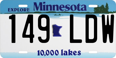 MN license plate 149LDW