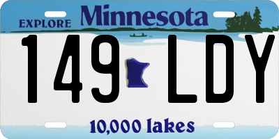 MN license plate 149LDY