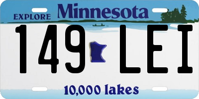 MN license plate 149LEI