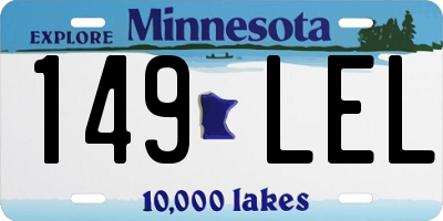 MN license plate 149LEL
