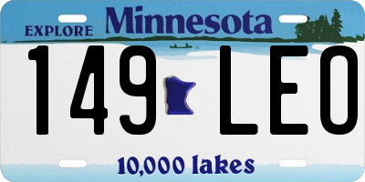 MN license plate 149LEO
