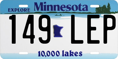 MN license plate 149LEP