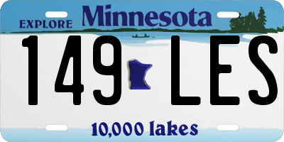 MN license plate 149LES