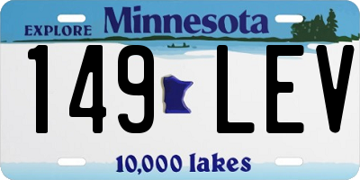 MN license plate 149LEV