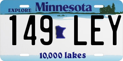 MN license plate 149LEY