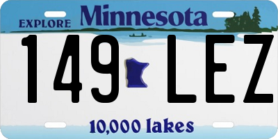 MN license plate 149LEZ