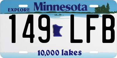 MN license plate 149LFB