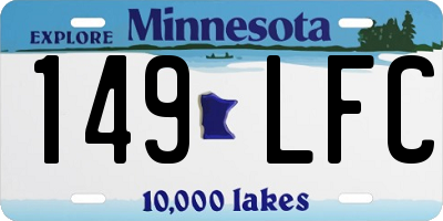 MN license plate 149LFC