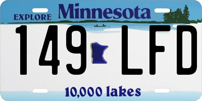 MN license plate 149LFD