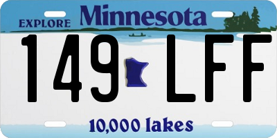 MN license plate 149LFF