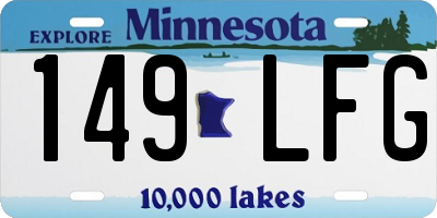 MN license plate 149LFG
