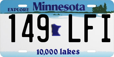 MN license plate 149LFI