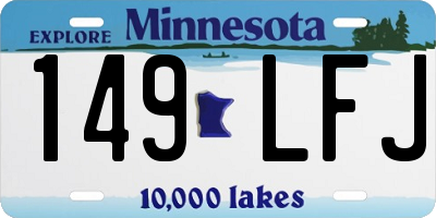 MN license plate 149LFJ