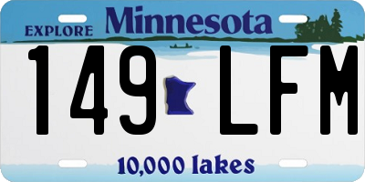 MN license plate 149LFM