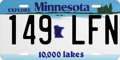 MN license plate 149LFN