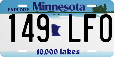 MN license plate 149LFO