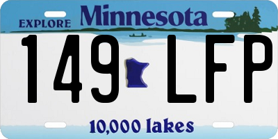 MN license plate 149LFP