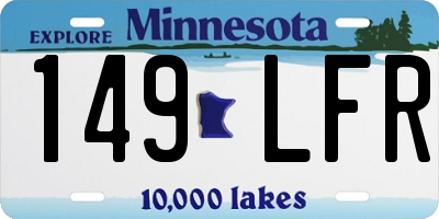 MN license plate 149LFR
