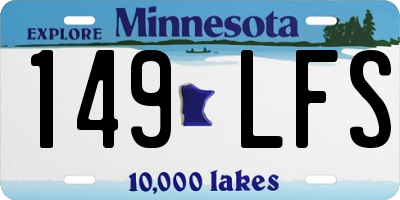 MN license plate 149LFS