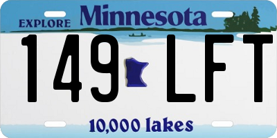 MN license plate 149LFT