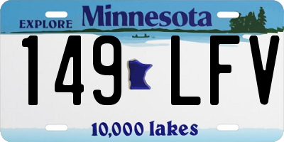MN license plate 149LFV
