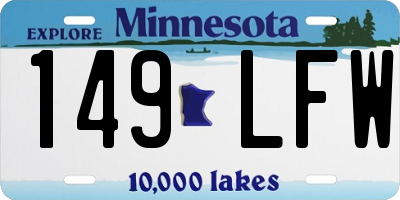 MN license plate 149LFW