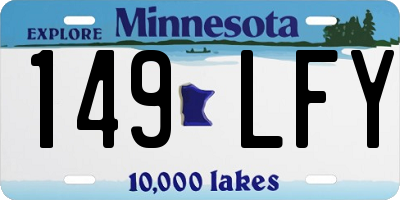 MN license plate 149LFY
