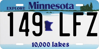 MN license plate 149LFZ