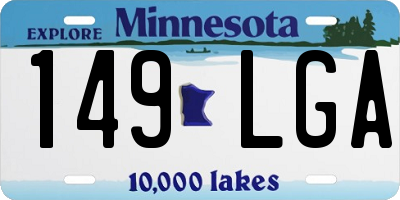 MN license plate 149LGA