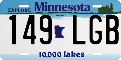 MN license plate 149LGB