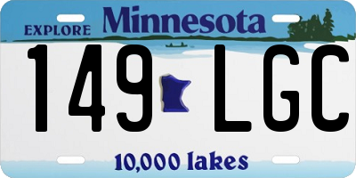 MN license plate 149LGC