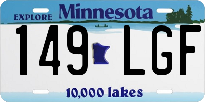 MN license plate 149LGF